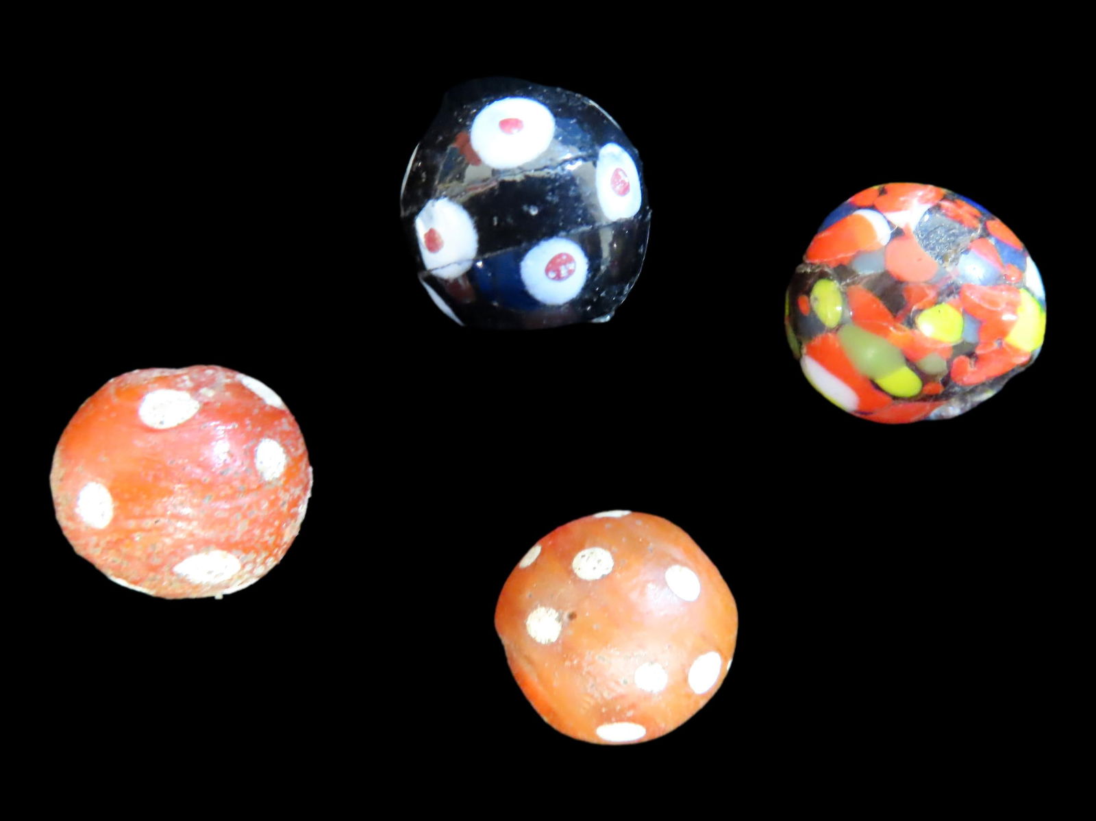 Lot of Rare Ancient Roman Mosaic Beads, Trade Beads. Great Old Examples. Nice Age & patina. Great (1 of 3)