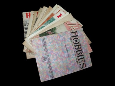 LOT OF 13 HOBBIES MAGAZINES 1930'S-1940'S, LOTS OF GREAT PICS & INFO, INTERESTING ADDS AND PRICES