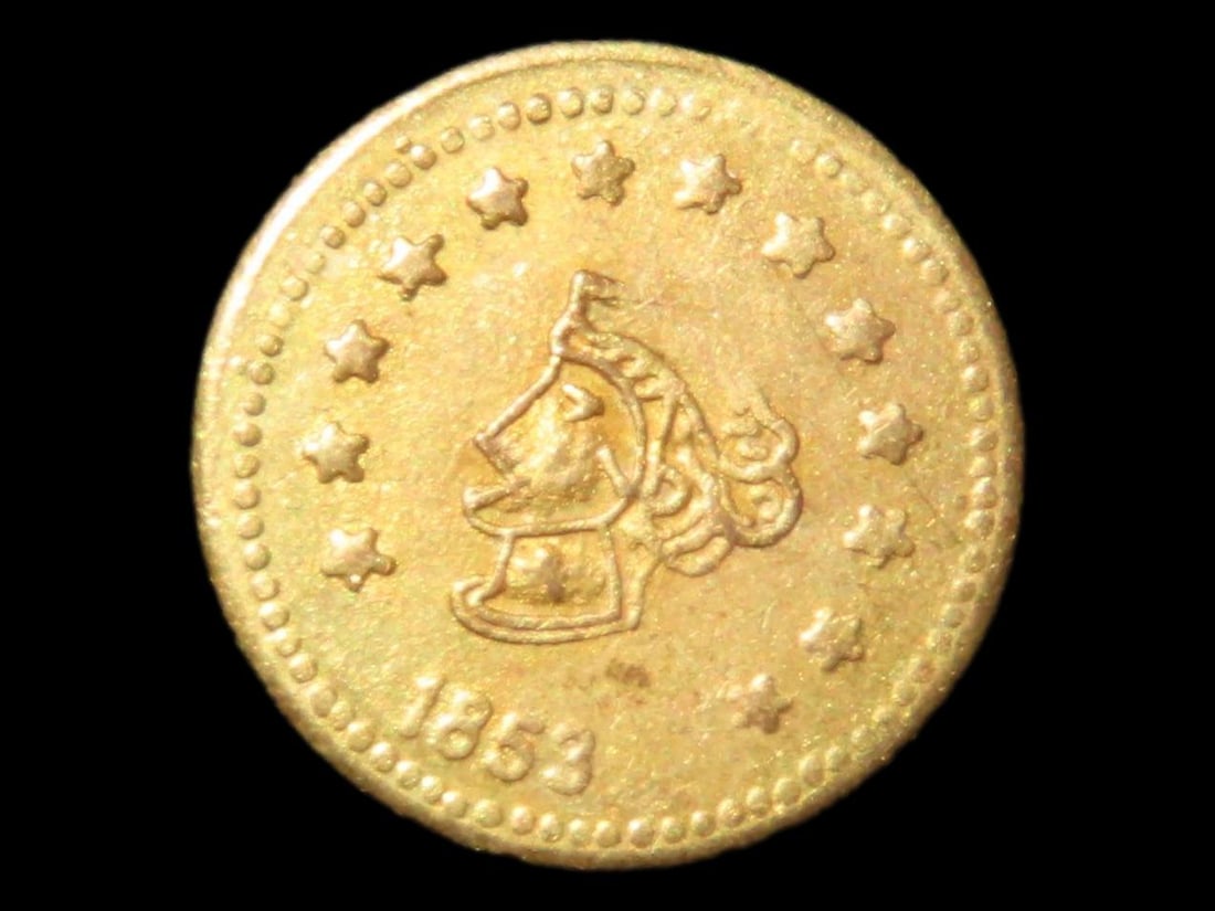1853 California Gold Rush Era Token / Coin. Exact Gold Content Unknown (1 of 5)