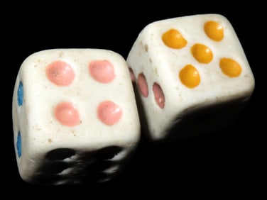"WW1 Era Stone dice from the late 1800's to early 1900's, made in Japan"