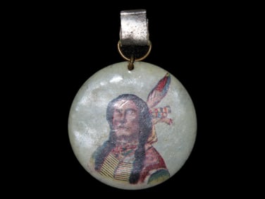 Vintage 1930's-1940's Indian Medal / Pendant. Great Antique Example with a well Portrayed Indian