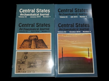 COMPLETE SET OF CENTRAL STATES ARCHAEOLOGICAL JOURNALS FOR 2016