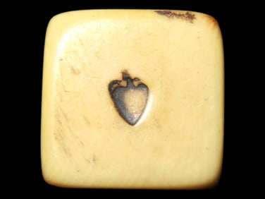 Vintage Antique Engraved Dice, Die, Jack, King, Queen, Poker, Gambling