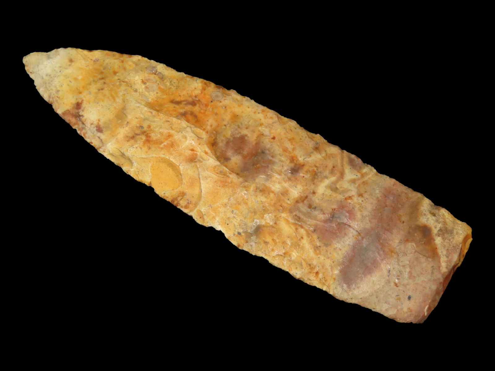 5 7/8'' Riverstained Archaic Knife found in Peoria Co., Illinois (1 of 8)