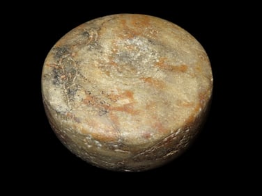 3 5/8" Discoidal, Motley COA, found in Cape Girardeau Missouri, made of fine Kaolin/Quartz