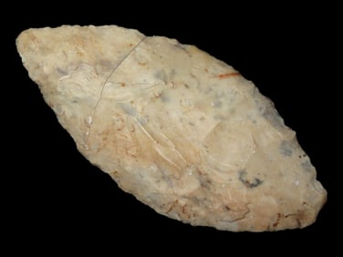 4 3/4" Early Ovoid Knife, Motley COA, found in Hancock Co., Illinois