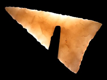 Outstanding 1 1/8" Cahokia Triangle Found in St. Clair Co. Illinois, Highly Translucent