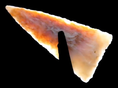 1 1/4" Kaolin Cahokia Triangle Found in St. Clair Co. Illinois, Highly Translucent
