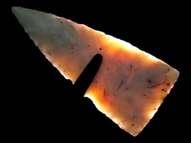 1 1/2" Cahokia Triangle Found in St. Clair Co. Illinois, Wafer Thin with Superior Flaking