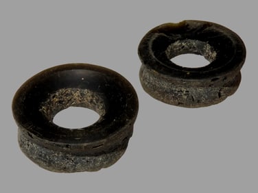 Each 1 1/4" Set of Obsidian Ear Spools