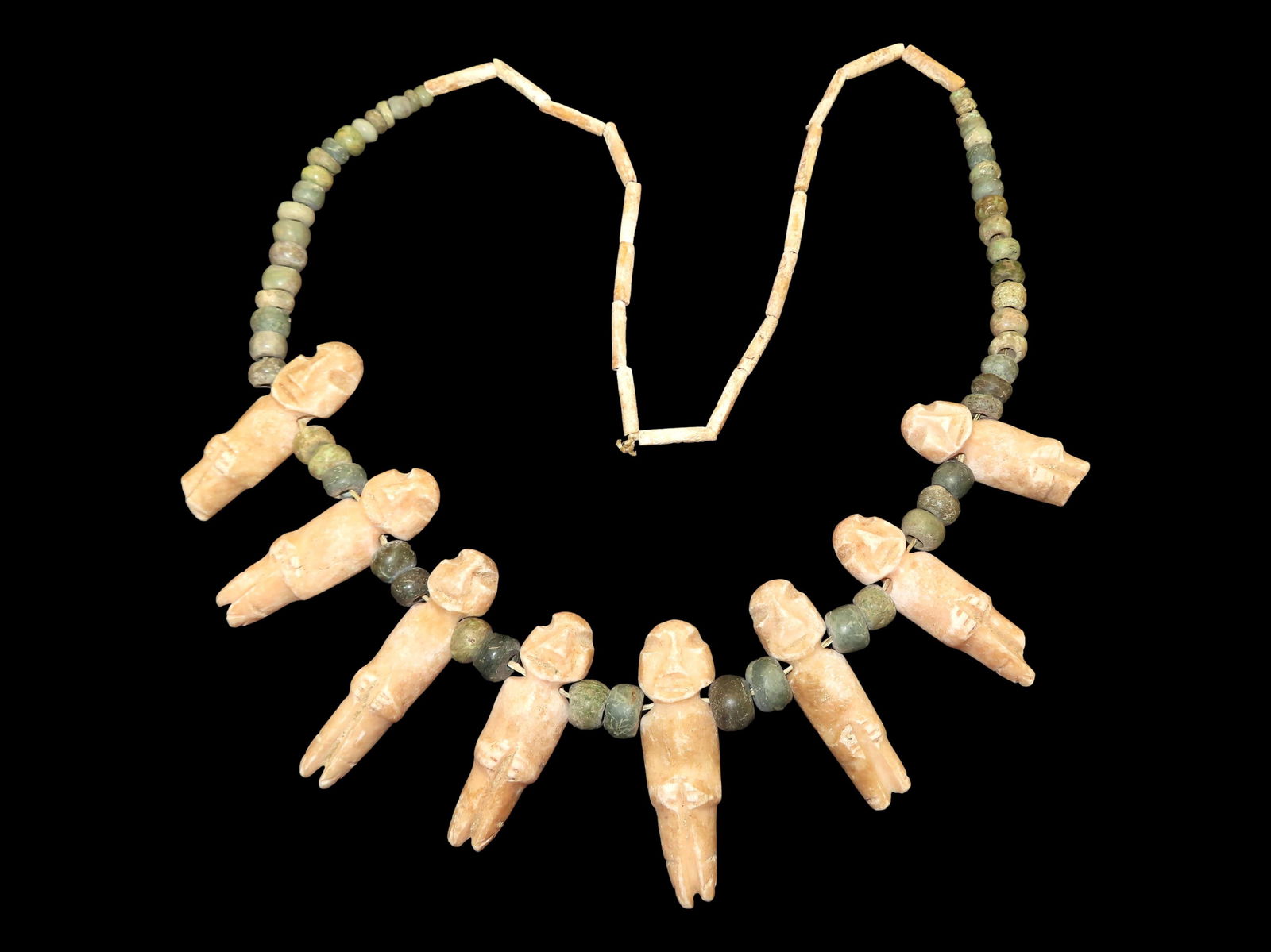 34" Shell & Jade Pre Columbian Necklace From Peru (1 of 9)