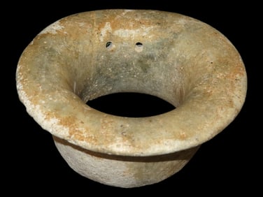 3 3/4" Pre-Columbian Extremely Large Drilled Ear Spool