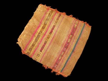 5 1/4" Chiribaya Pre Columbian Cocoa Bag From Peru
