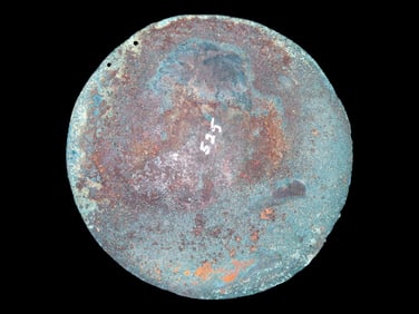 3 1/2" Pre-Columbian Copper Gorget from Peru