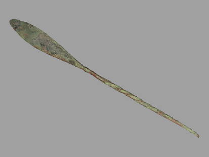 4 3/8" Pre-Columbian Chimu Copper Shawl Pin: 4 3/8" Pre-Columbian Chimu Copper Shawl Pin