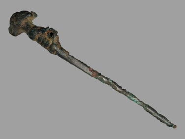 3 3/4" Pre-Columbian Chimu Copper Shawl Pin