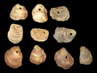6 1/4" x 5 1/4" Frame of Pre-Columbian Shell Beads