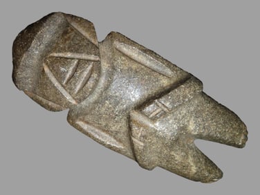 7 13/16" Pre-Columbian Human Effigy Figure, Mezcala Culture, Guerrero, México,
