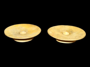 2 15/16" Pre-Columbian Ear Spool Set, Motley COA, México