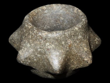 2 1/2" Pre-Columbian Round Mace Head, Motley COA