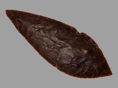 8 3/8'' Pre-Columbian Aztec Blade, found Ceremoniously "Killed" Near Lake Texcoco in West Central