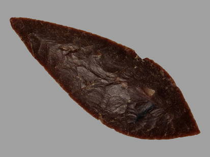 8 3/8'' Pre-Columbian Aztec Blade, found Ceremoniously "Killed" Near Lake Texcoco in West Central: 8 3/8'' Pre-Columbian Aztec Blade, found Ceremoniously "Killed" Near Lake Texcoco in West Central México