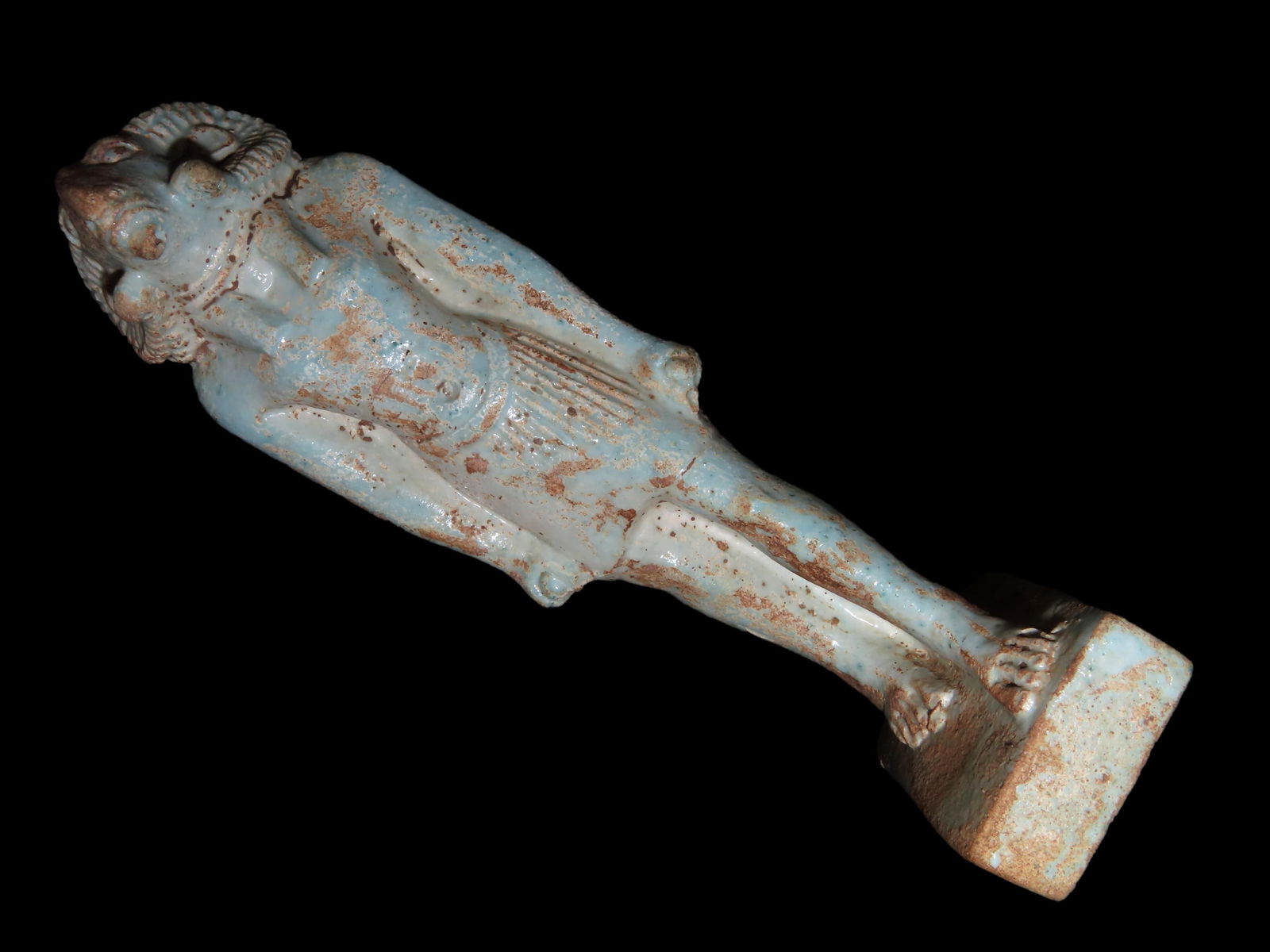 5 1/16" Rare Antique Egyptian Statue Depicting "Khnum"- The Ram-an ancient Egyptian god of (1 of 12)