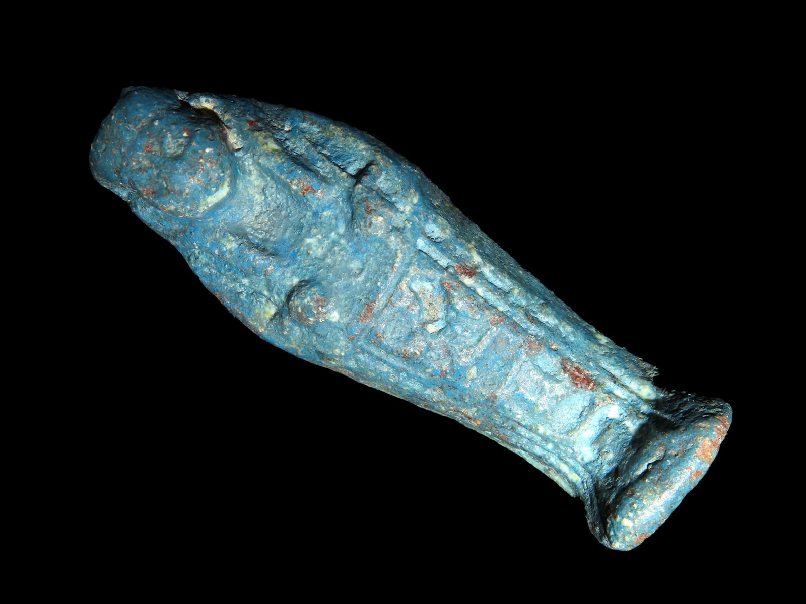 1 7/8'' Antique Egyptian Ushabti Faience Pendant: 1 7/8'' Antique Egyptian Ushabti Faience Pendant