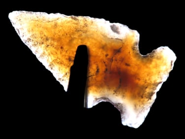 1 1/8'' Knife River Flint Bird Point found in North Dakota