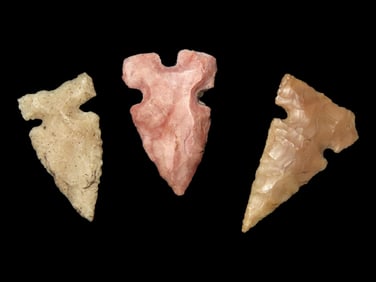 Grouping of 3 Bird Points found in Southern Illinois