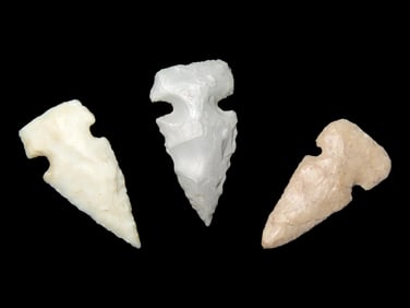 Grouping of 3 Bird Points found in Southern Illinois