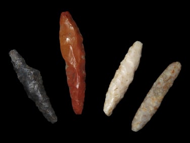 Grouping of 4 Pencil Drills found in Southern Illinois