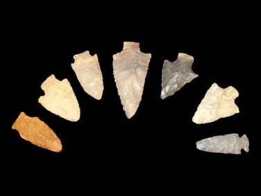 Lot of 7 Nice Arrowheads, found in Ohio