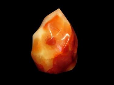 3 5/8" Rare Natural Flame Red Carnelian Agate Crystal Flame from Madagascar