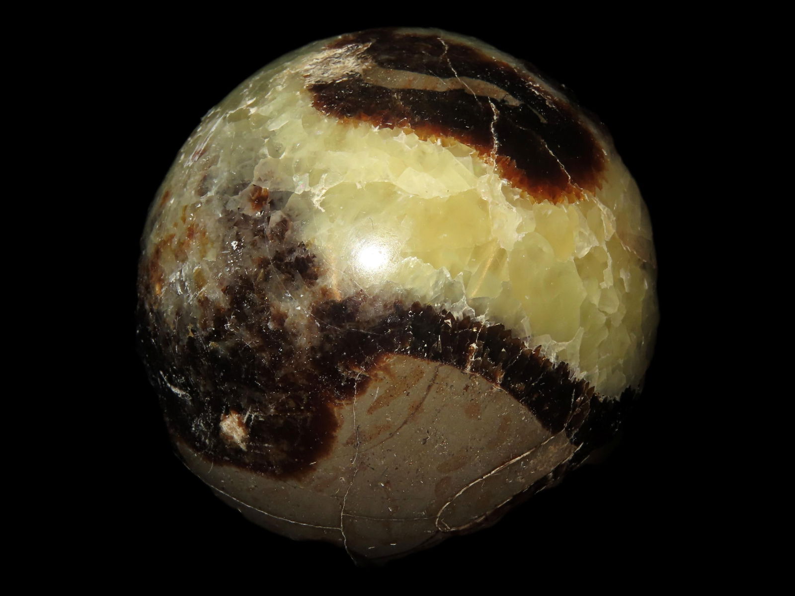 2 1/4" Natural Rare Dragon Septarian Quartz Sphere (1 of 6)