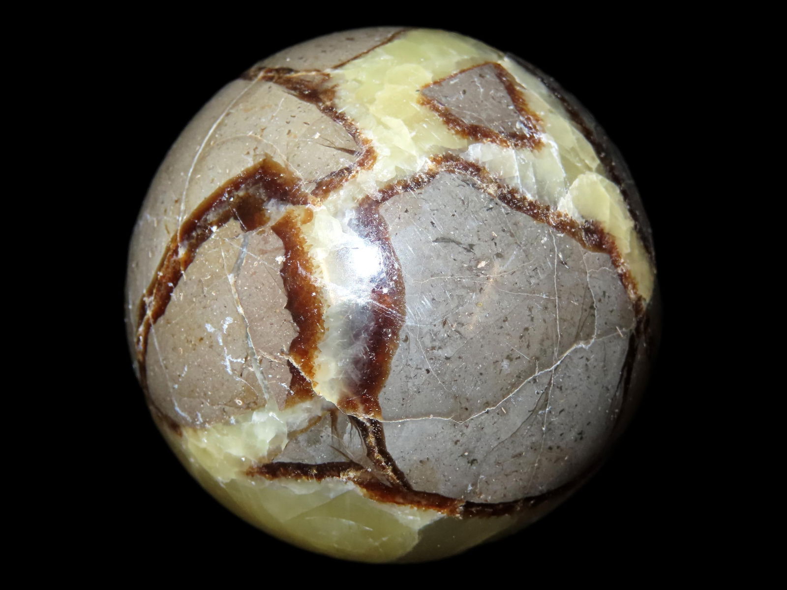1 7/8" Natural Rare Dragon Septarian Quartz Sphere (1 of 6)