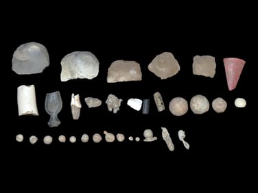 Relic Hunter Collection, Southern Missouri, Catlinite Pipe Lead Bullets, Copper Ornament, Polished
