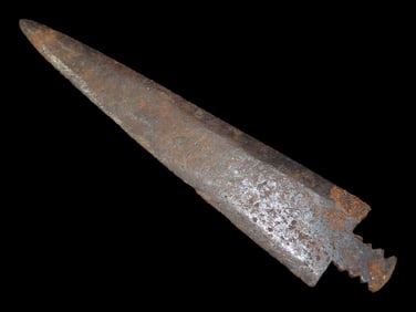4 1/2' Authentic Plains Indian Hoop Iron Arrowhead, Western Plains