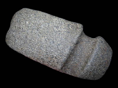 5 3/4" Quartz Grooved Axe, 2X COA Motley / Meadows Mills Co. IA