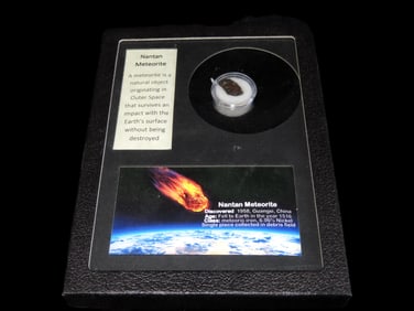 6x8' Frame with Nantan Meteorite, China 1958