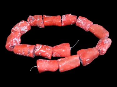 18' Strand of Red Coral Beads