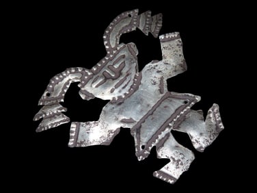2 1/8' Pre-Columbian Silver Human Effigy Decoration, Peru