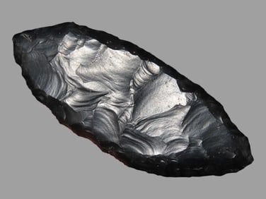 3' Excello Chert Paleo Knife, Early Ovoid, Super Rare Material, Found By Gary Nelson In Van Buren Co