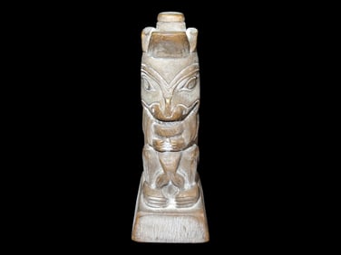 5 1/2' Antique Totem Pole, Boythorn Arts Vancouver Island Canada