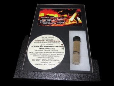 Dinosaur Extinction Layer KT Boundary Soil Sample, 65.5 Millions Years Old, Slope Co. ND