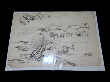 10 X 6 3/4' Oriental Drawing, Honolulu