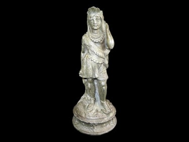 8 1/2' Brass Indian Statue