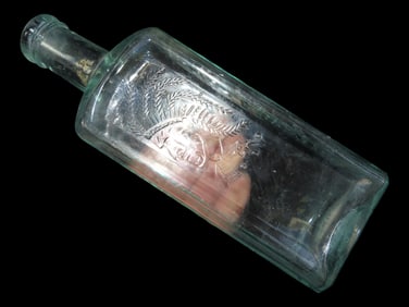 8 3/4' Healy Bigelow Indian Sacwa Glass Bottle