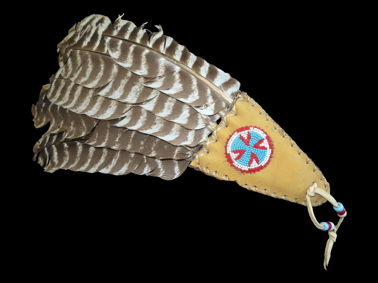 14 1/2" Native American Feather Fan (1 of 4)