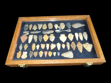 12 X 18' Wooden Frame of Points and Park Souvenir Spoons and Pins
